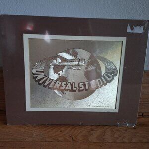 Vtg Manifestation Inc. Optical Illusions Gold Foil Art Print Universal Studios